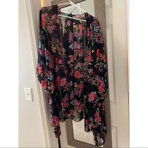 Flower Print Kimono